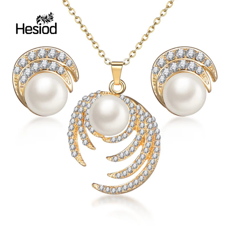 Комплект из колье и серёг с искусственным жемчугом|jewelry sets for women|necklace earrings jewelry
