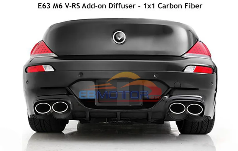 V Look 3K настоящее углеродное волокно задний бампер диффузор для BMW E63 E64 M6 2DR 2007 2010