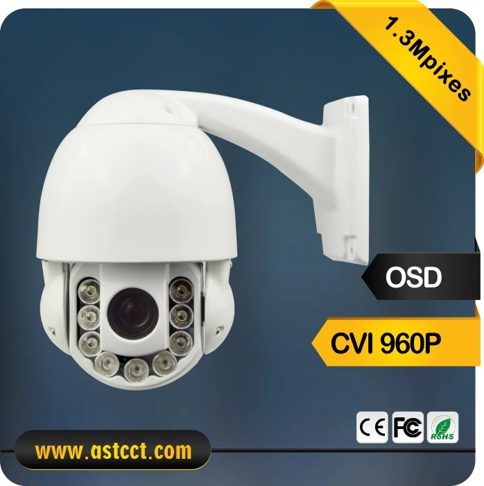 4 дюймов Ночное видение PTZ Камера 1.3MP HD Mini CVI ИК высокой Скорость купол 10X зум Waterpoof