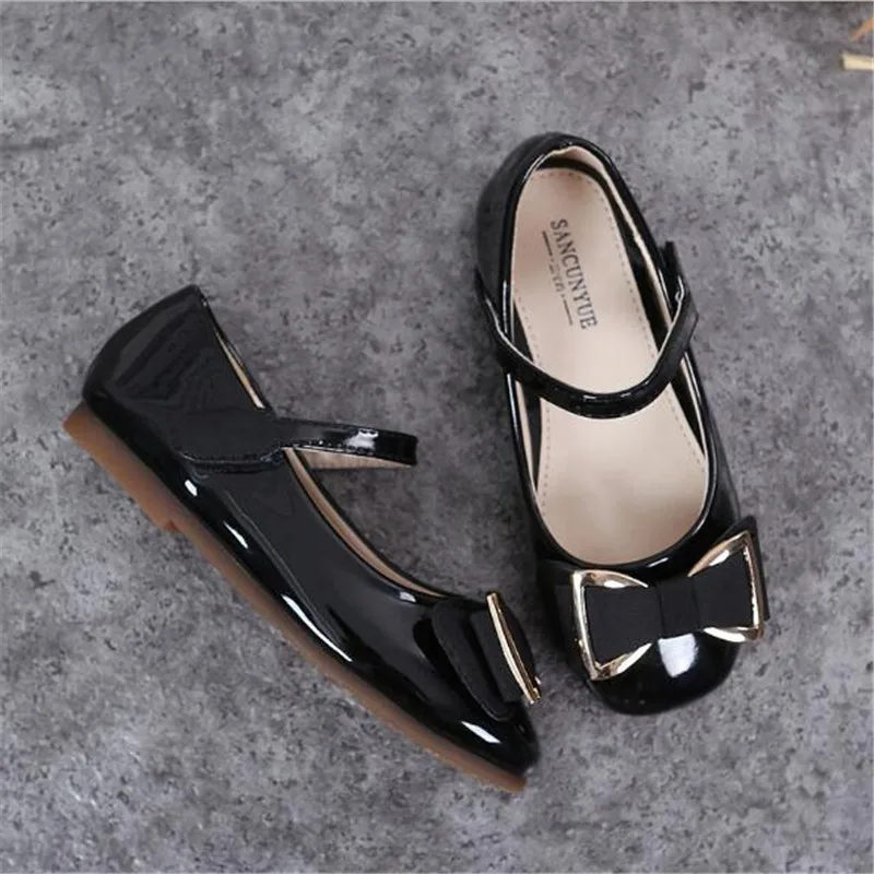 

New Spring/Autumn Single Shoes Children Low-heeled Patent Leather Student Dance Shoes Baby Toddler Girls Kids Shoes 02C