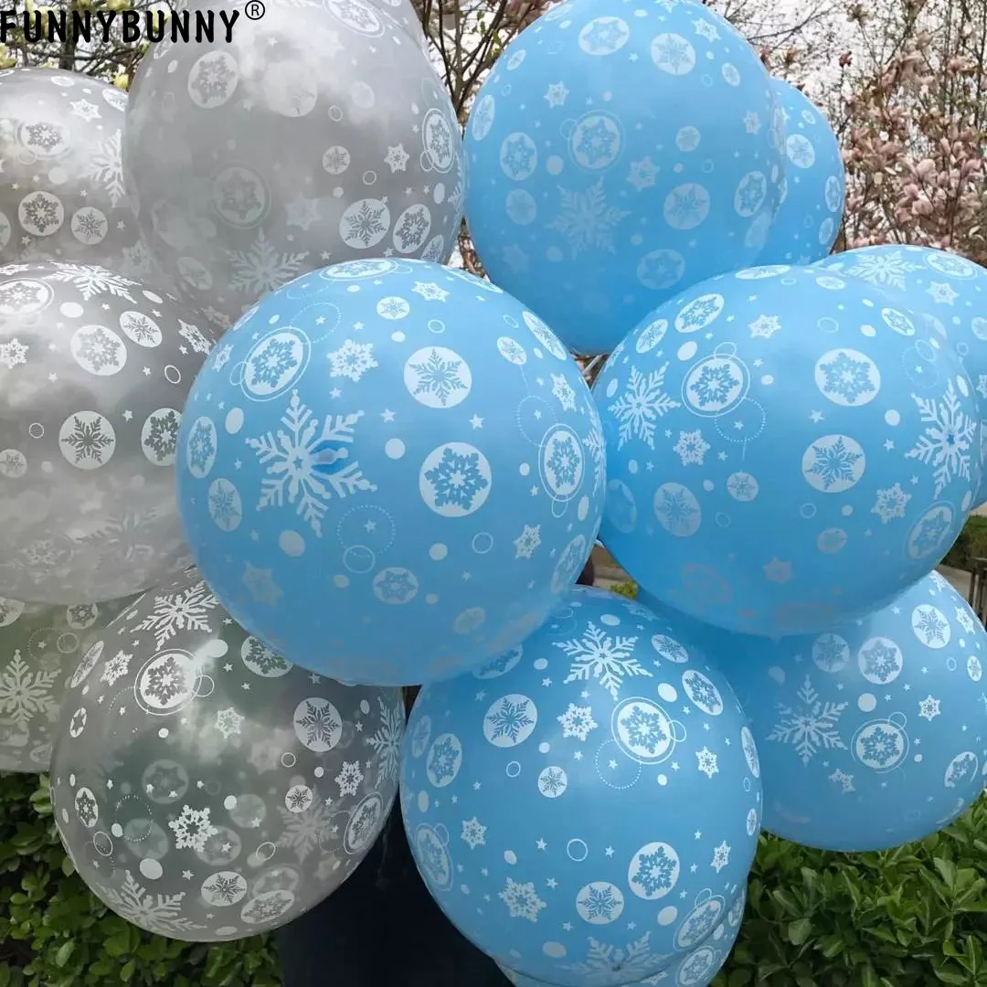 FUNNYBUNNY снежинки латексные воздушные шары зимние для рождественской вечеринки или