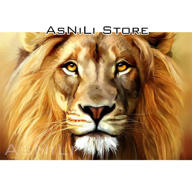 

5D Diy Square / Round Diamond Painting Diamond Embroidery Animal Lion Cross Stitch Mosaic Diy Gift Home Decor Wall sticker--4