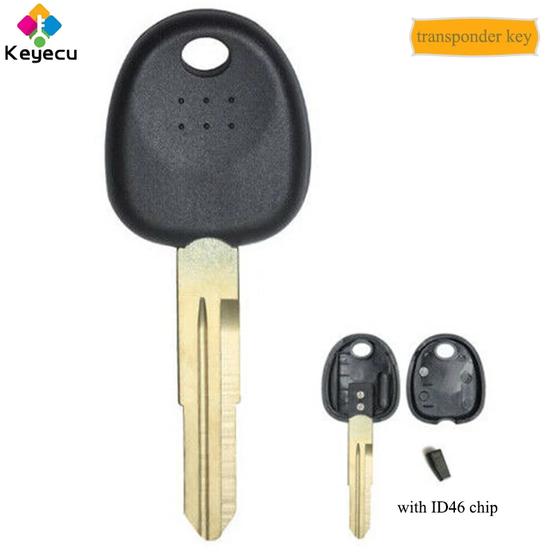 Ключ зажигания транспондера KEYECU Uncut с чипом ID46 брелок для Hyundai Tucson Elantra Accent Santa Fe