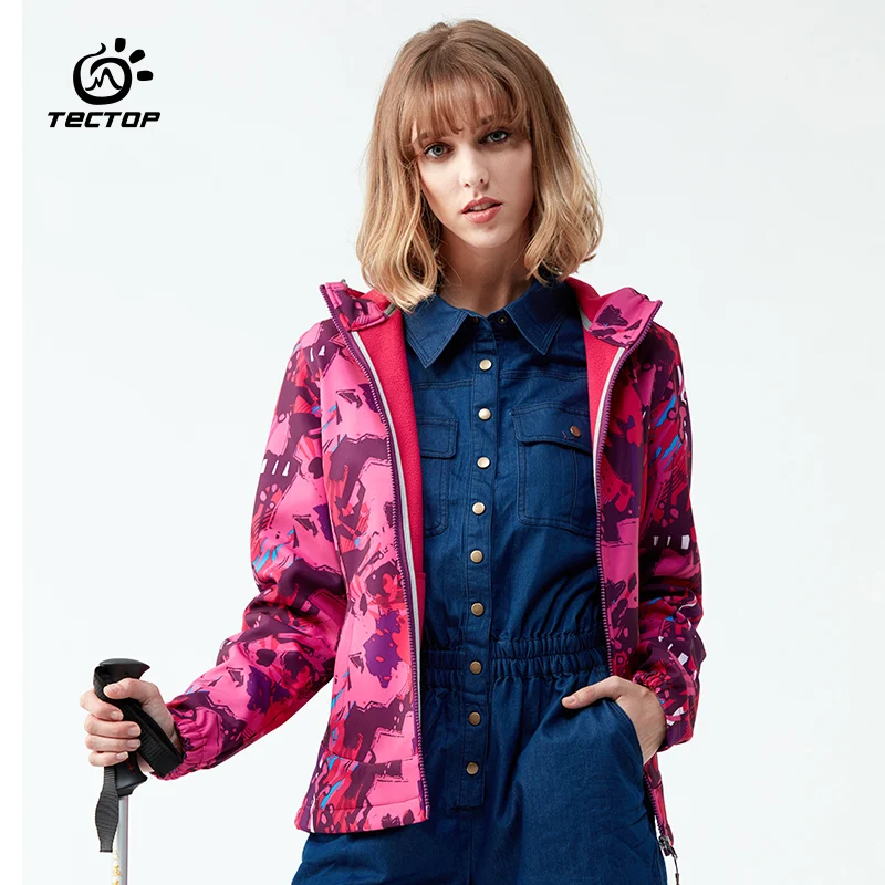 Куртка Tectop женская для кемпинга непродуваемая и водонепроницаемая теплая зимняя