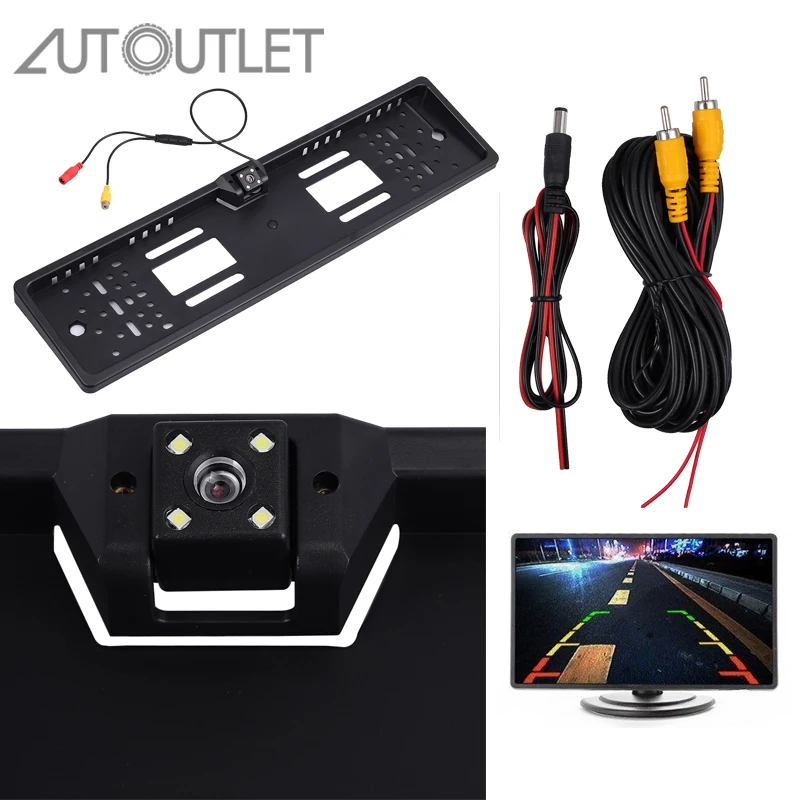 AUTOUTLET DC12V Автомобильная камера заднего вида IR ночного видения номерной знак