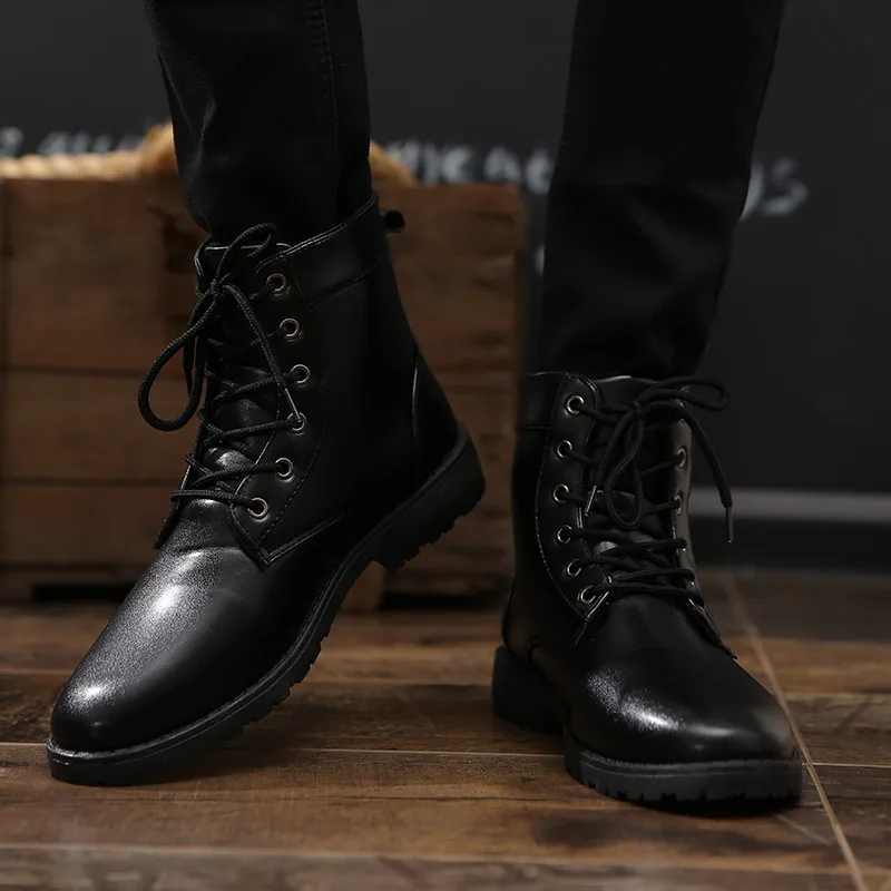 2018 Winter New Fashions Men's Casual Boots Korean High Warm And Comfortable Desert Army Fashion. |