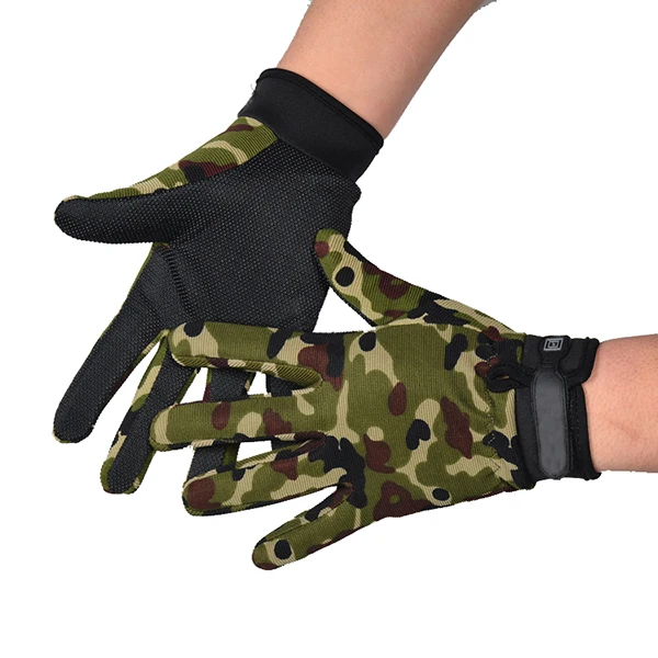 Camouflage Тактические перчатки армии США мужские Противоскользящие камуфляжные военные спортивные перчатки на полный палец велосипедные перчатки - Цвет: Camouflage