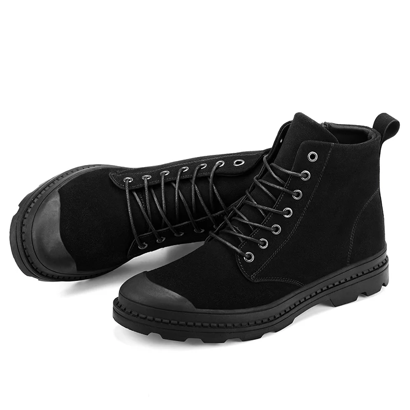 

YEINSHAARS 2019 New Autumn Winter Men Boots Fashion Martin Boots Men Lace-Up Leather Ankle Boots Footwear Botas Mujer Invierno