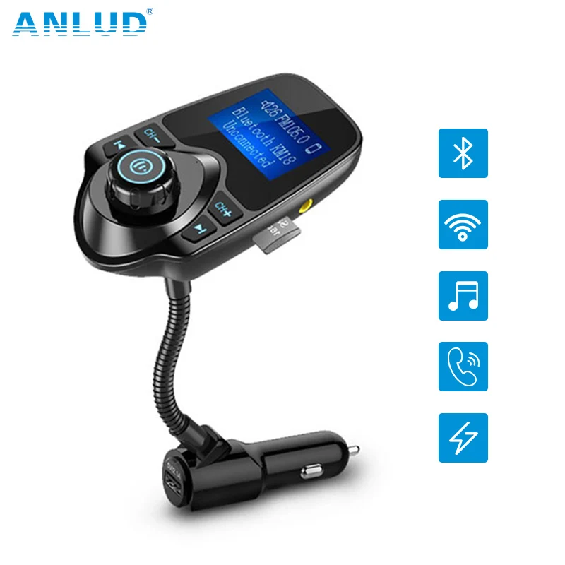 ANLUD автомобиля MP3 аудио плеер Bluetooth fm-передатчик Беспроводной fm-модулятор
