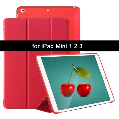 Smart Cover для ipad mini 5 Чехол, GOLP из искусственной кожи чехол для ipad mini, тонкая откидная задняя крышка-подставка для ipad mini 5 4 3 2 1 чехол - Цвет: Red-A