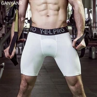ganyanr brand running tights men yoga sport skins leggings fitness spandex quick dry gym compression shorts athletic basketball