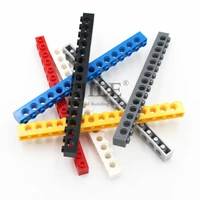 technology brick 1x16 with 15 holes 3703 thick creative building blocks compatible accessories particles mechanical science toys