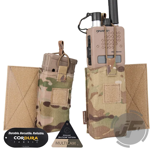 Emerson тактическая радиостанция MBITR набор аксессуаров мешочек EmersonGear M4 подсумок для журналов маг переноска портативная Карманный крюк и петля - Цвет: MC