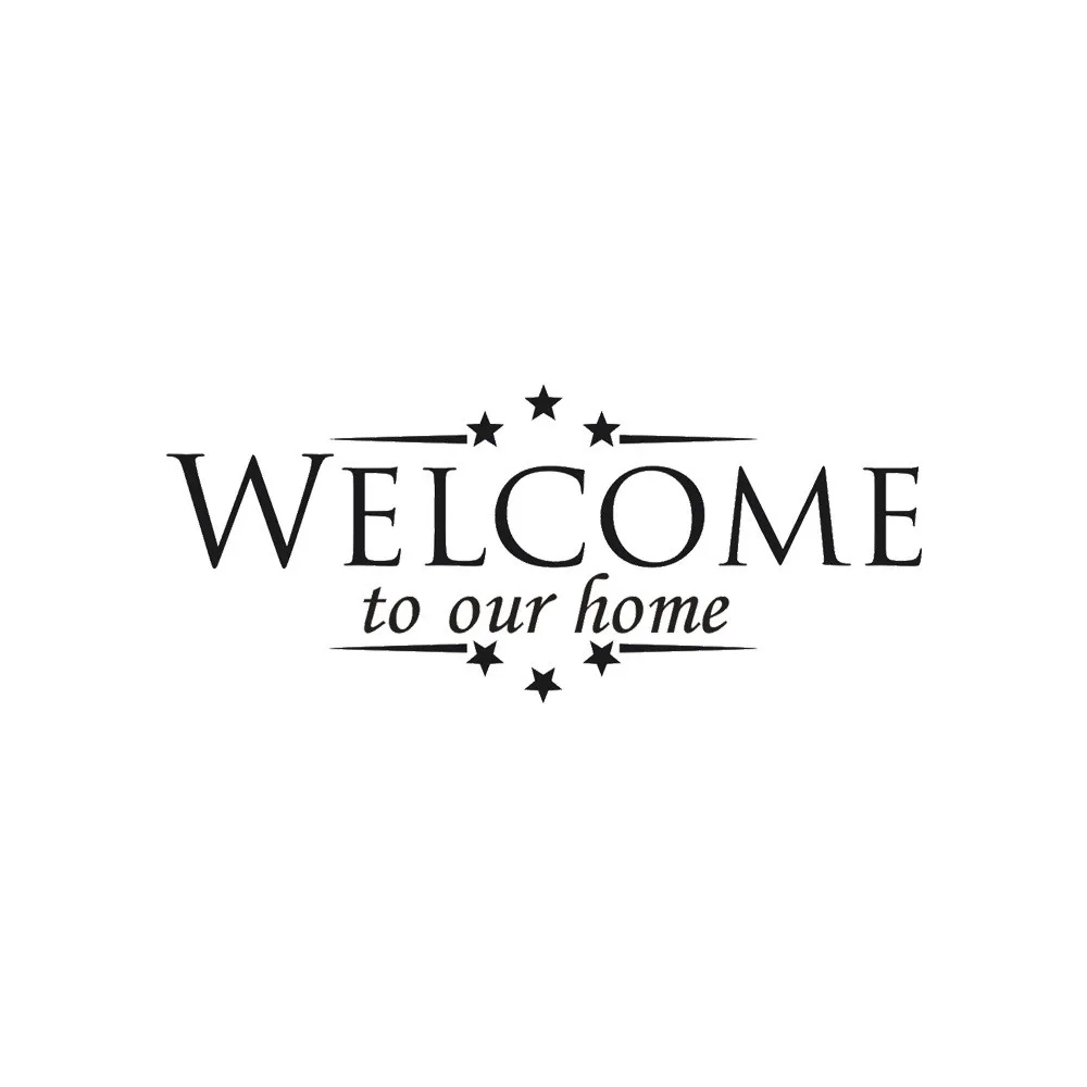 Наклейки Muraux Home Decor Добро пожаловать в наш дом наклейки на стену с текстом
