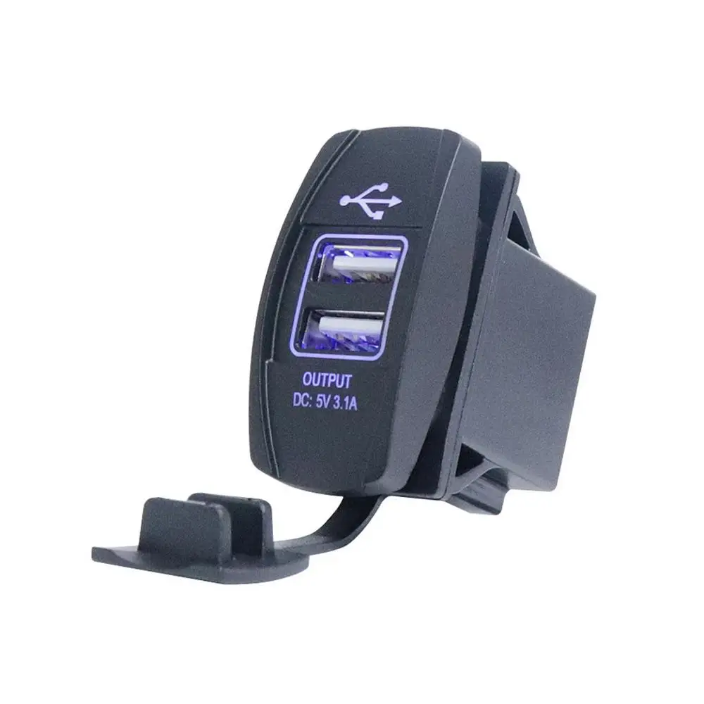 3.1A автомобильное/мотоциклетное зарядное устройство с двумя usb-разъемами для