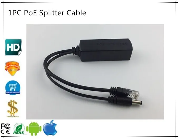 Кабель-Сплиттер POE Мощность Over Ethernet PoE 48 V-12 V 1A-2A IEEE802.3af/на Стандартный Тип 1,2+/3,6-4,5+/7,8-для IP Камера CCTV
