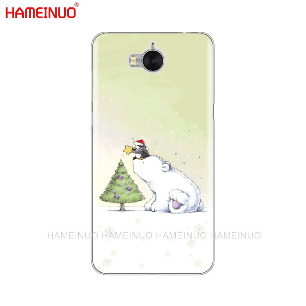 HAMEINUO милый Рождественский и новогодний чехол с медведем для телефона huawei honor 3C 4X 4C