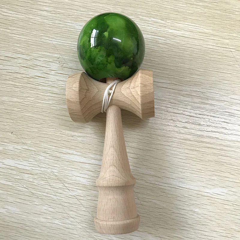 6 см мраморные цветные деревянные шары Kendama, умелые шарики для жонглирования, профессиональные игрушки для игр на открытом воздухе для детей и взрослых