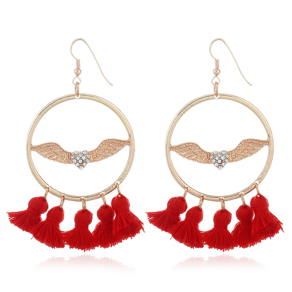 Чешские кисточкой серьги для Для женщин Pendientes flecos Mujer Moda Boho Модные украшения Bijoux