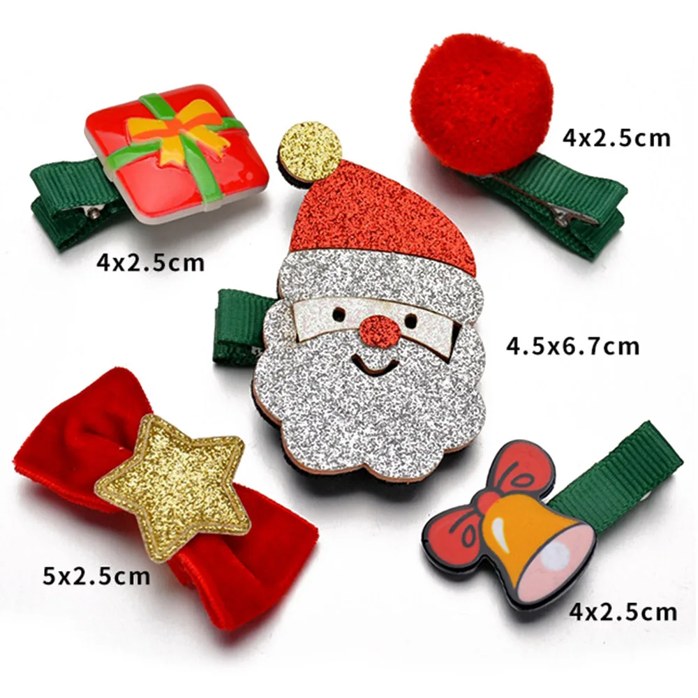Мода 5 шт./компл. рождественские головные уборы детские заколки для волос