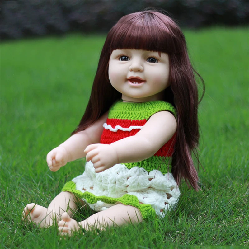 Мягкие силиконовые 20 дюймов реалистичные новорожденные дети девочка Мода
