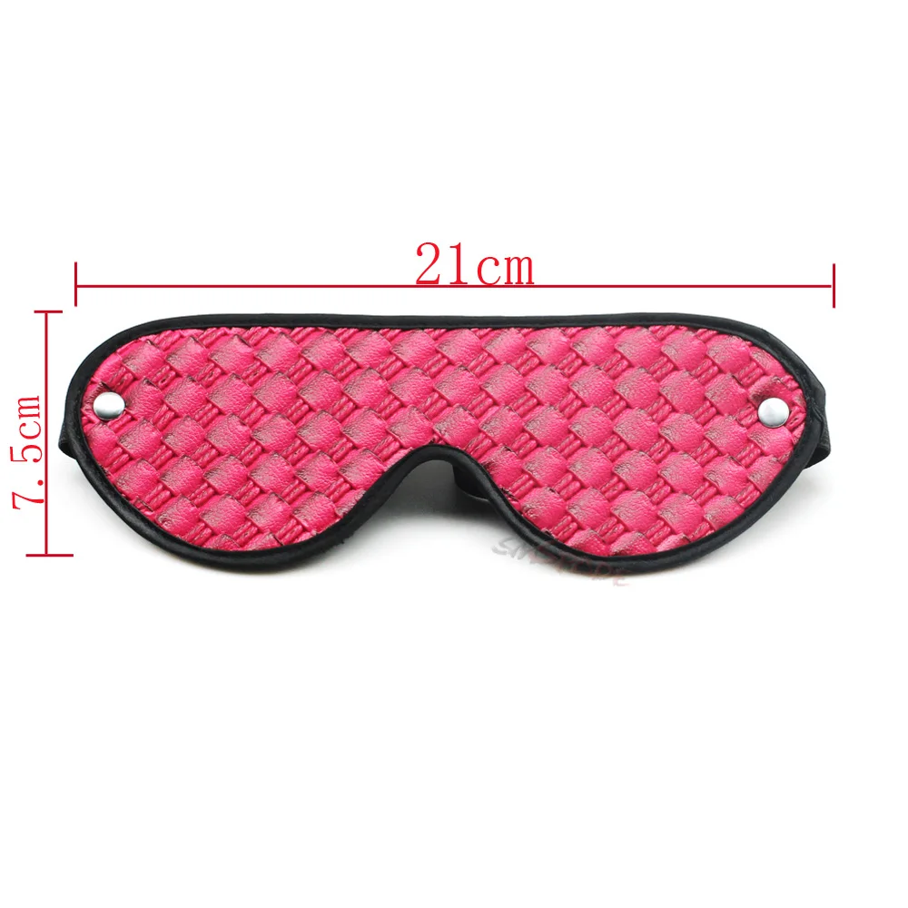 2020 Smspade розовые повязки на глаза из ПУ для бондажа бандаж взрослых регулируемые