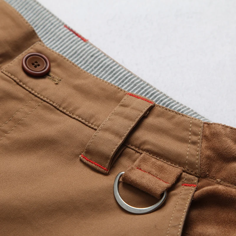 Мужские повседневные шорты без пометок однотонные Капри цвета хаки пляжные