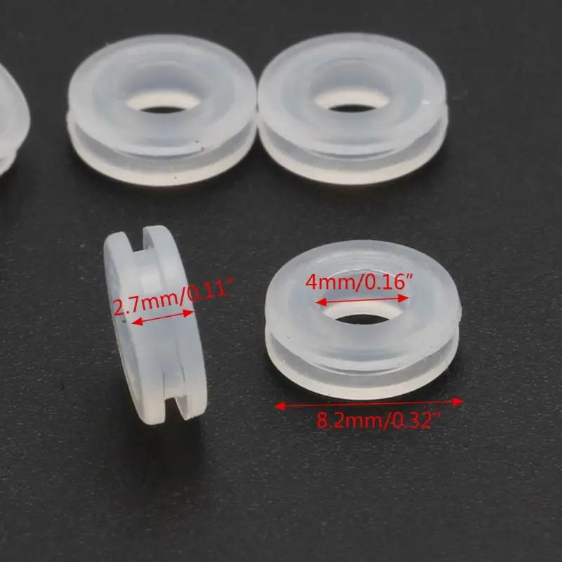 

10Pcs Comfort Pads for Clip On Earrings Anti-Pain Silicone Earring Ring Cushion Ornament Accessory