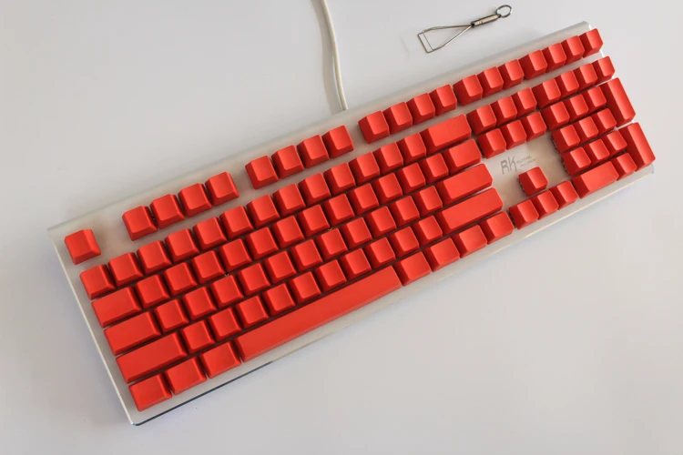MP 108/87 клавиши утолщенные PBT красные чистые колпачки для клавиш высокая