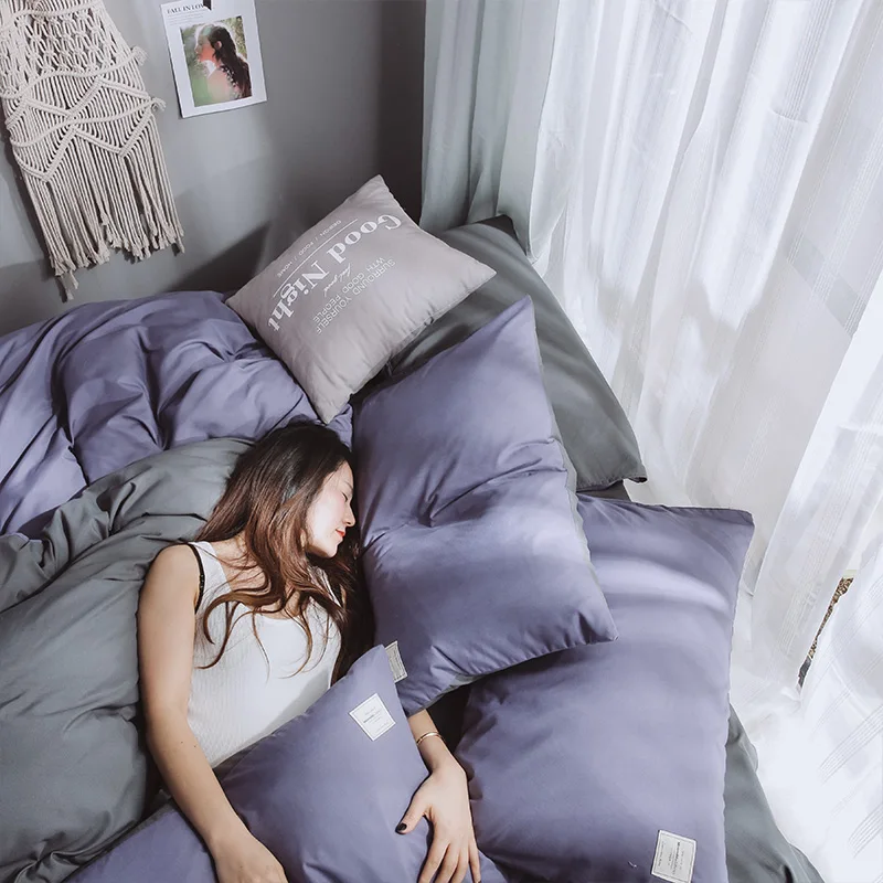 Набор пододеяльников фиолетовое постельное белье Скандинавское покрывало