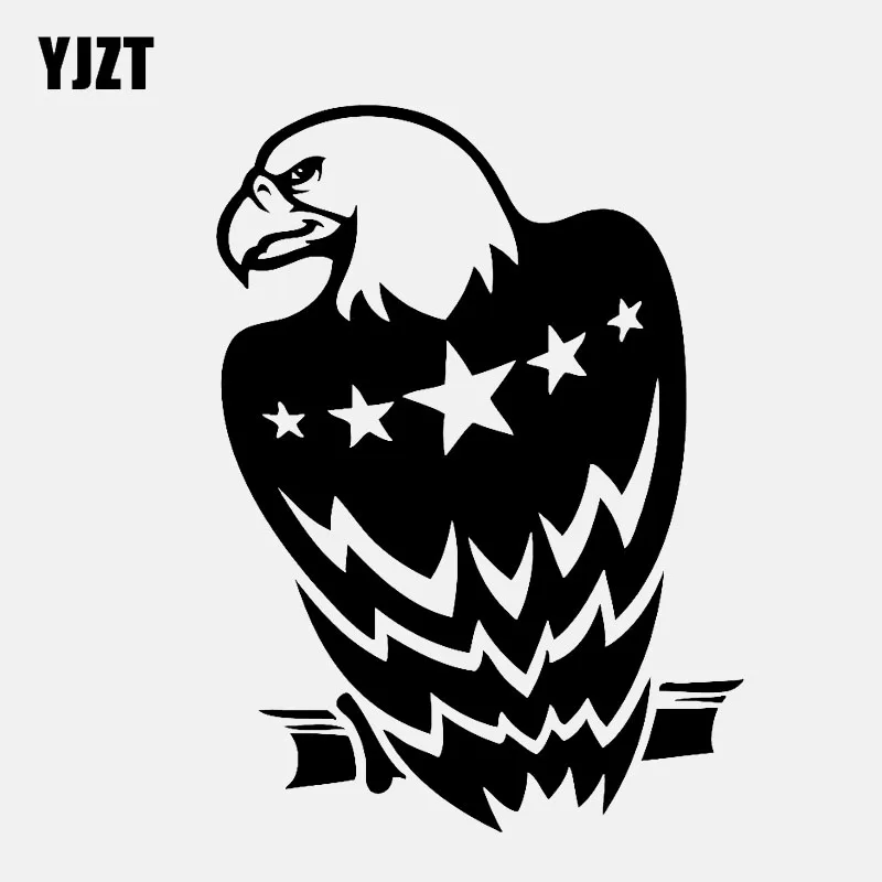 YJZT 11 6 см * 16 Eagle птицы с изображением американского флага звезды виниловые