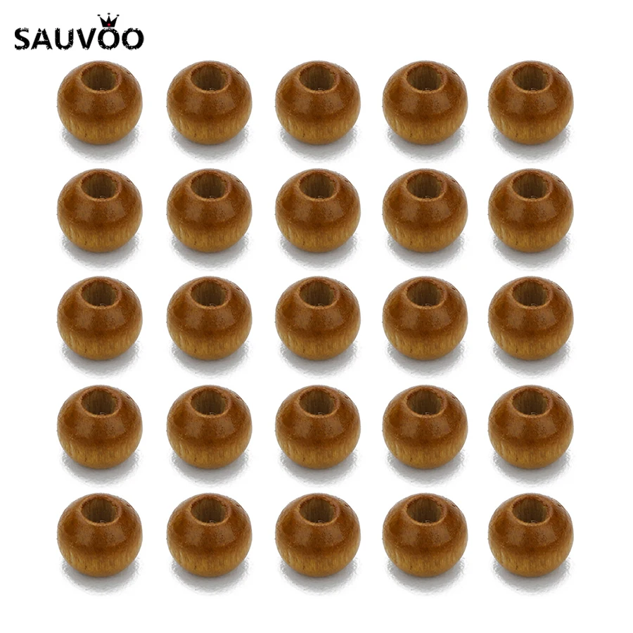 Бусина Шарм SAUVOO 500 шт./лот из натурального дерева коричневые бусины с отверстием 2