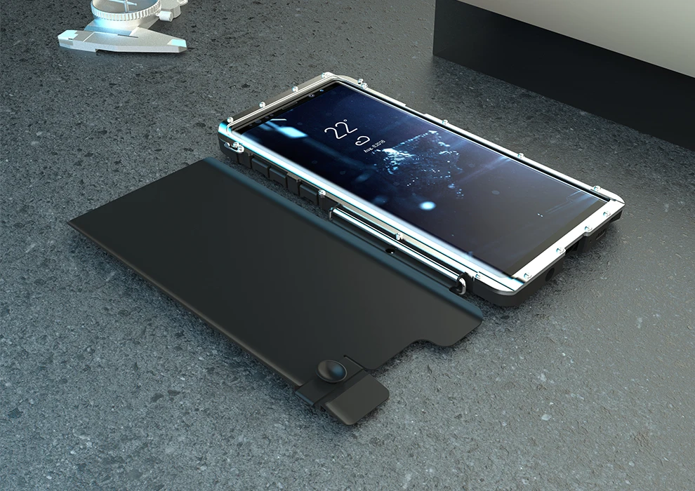 Чехол для телефона для samsung Galaxy Note 9, роскошный стальной металлический флип-чехол для samsung Note 9, жесткий чехол с полной защитой, Note9