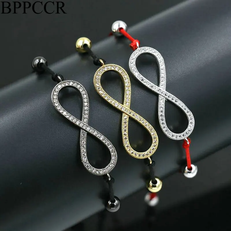 BPPCCR уникальная установка микро паве цифровая 8 чакра бесконечность браслеты