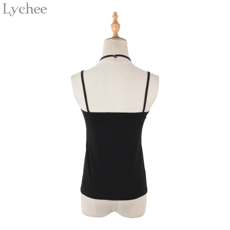 Lychee, сексуальная летняя женская майка, кольцо, крест, повязка, Топики, Харадзюку панк готика, топы без рукавов, женские
