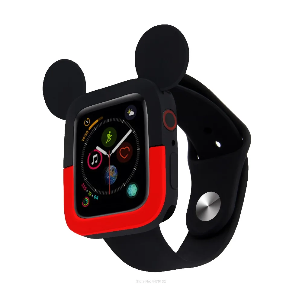 Цветной силиконовый чехол для Apple Watch, 40 мм, 44 мм, для iWatch, серия 4, резиновый чехол для девочек, детей, мужчин, женщин, подарочная коробка