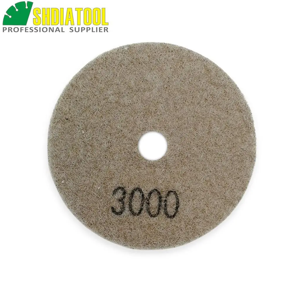 SHDIATOOL 6pcs 80mm #3000 Resin Bond Flexible Diamond Dry Polishing Pads marble ceramic Sanding Disks 3inch gringding disc | Инструменты