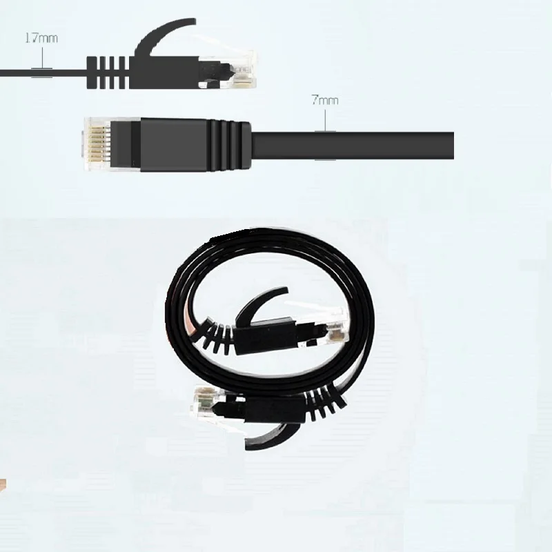 Провод из чистой меди CAT6 плоский сетевой кабель UTP Ethernet RJ45 соединительный