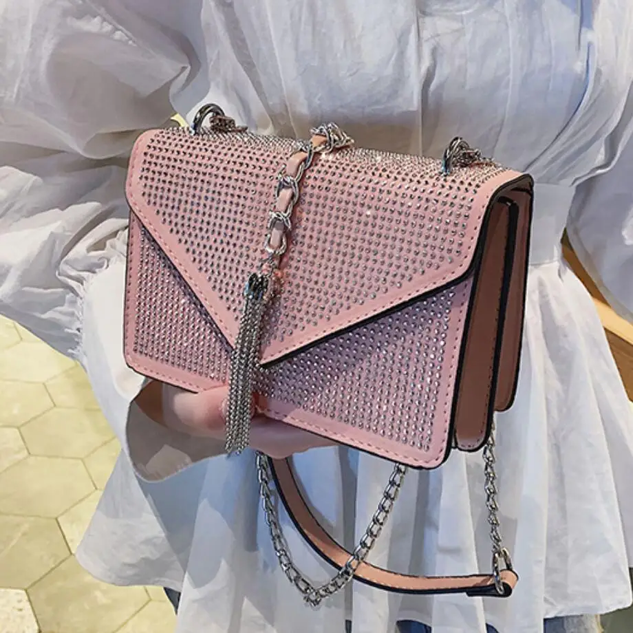 Клатч с бриллиантами Лето 2019 г. Новые модные высокое качество из искусственной