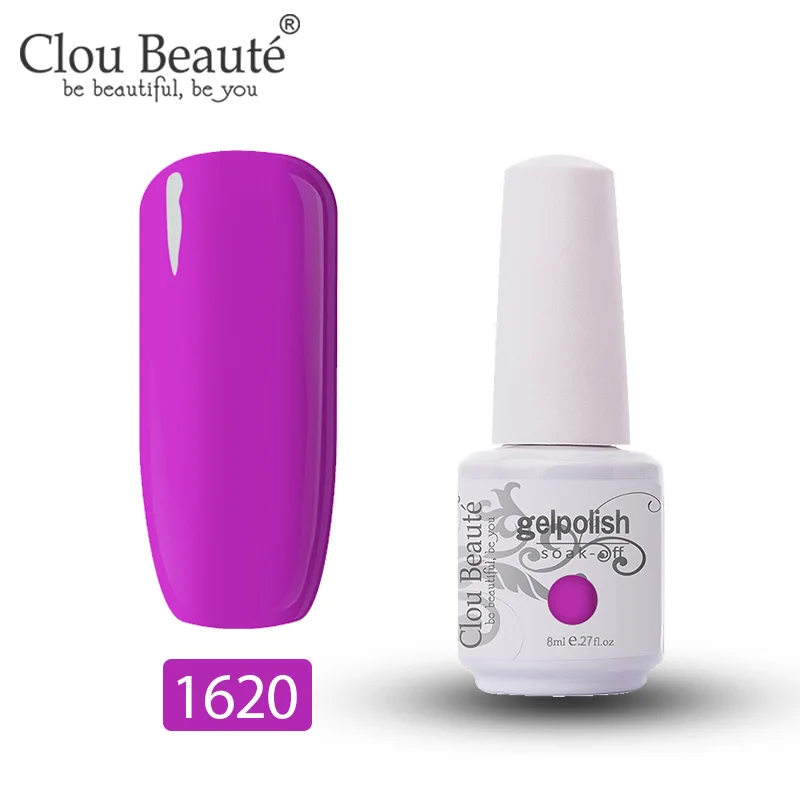Clou Beaute Гель-лак Soak Off Hybrid UV Полупостоянный Гель-лак Esmalte Гель-лак 8 мл Подарочный набор Гель-лак для нейл-арта праймер - Цвет: 1620