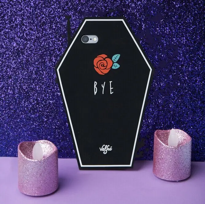 Dead портсигар Bye гроб череп яд Brew силиконовый чехол Обложка для Apple iPhone XS Max XR X 6 6S 7 8 Plus - Цвет: 1