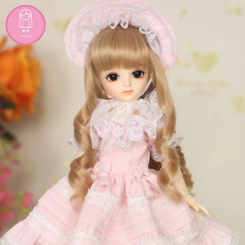 Парик для куклы BJD 1/6 6-7 дюймов высокотемпературный парик кудрявый WigsGirl длинные вьющиеся волосы BJD кукла парик для NAPI AI картофеля