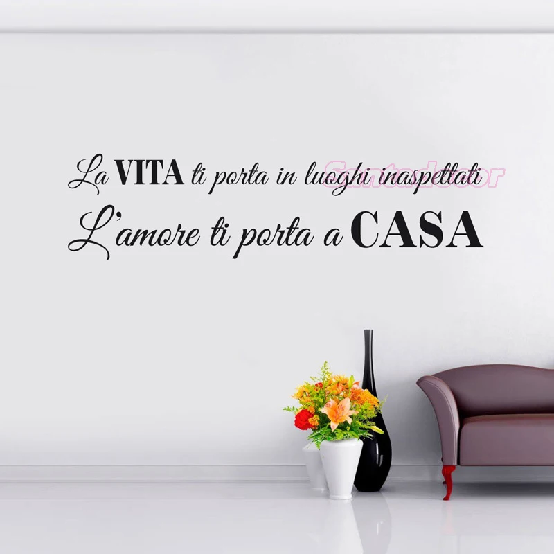 Наклейки Цитата Lɺmore Ti Porta A Casa виниловая наклейка на стену художественный Декор