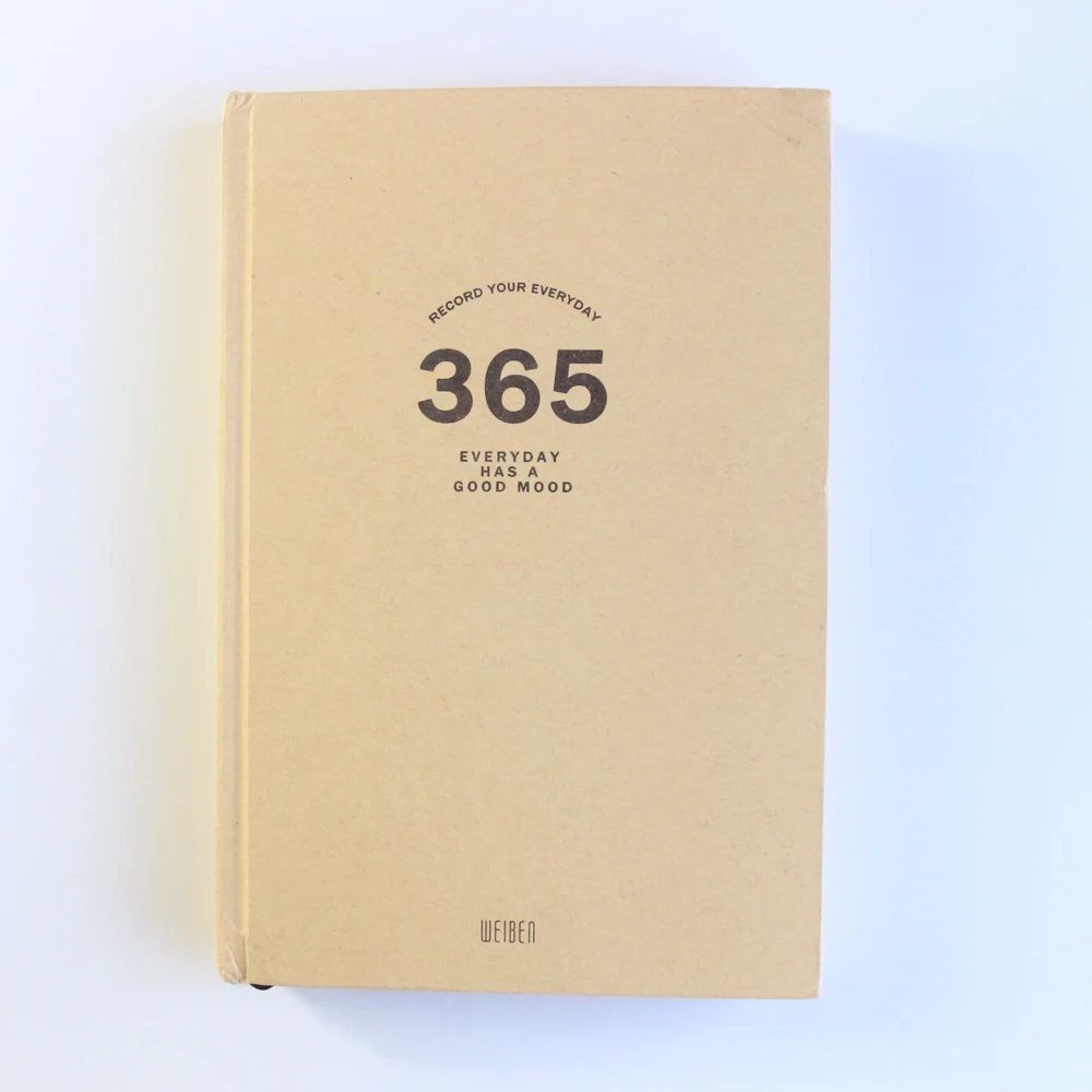 Цвет: желтый Классический и винтажный держатель серии hardcover с год 365 дней каждый день ежедневник блокнот, личный Ежедневник для планирования дня, записная книжка, плотные, A5 - Цвет: Цвет: желтый