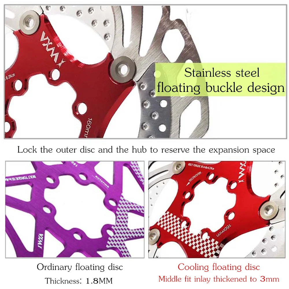 VXM Велосипедный тормозной диск охлаждающий плавающий Ледогенератор для горного