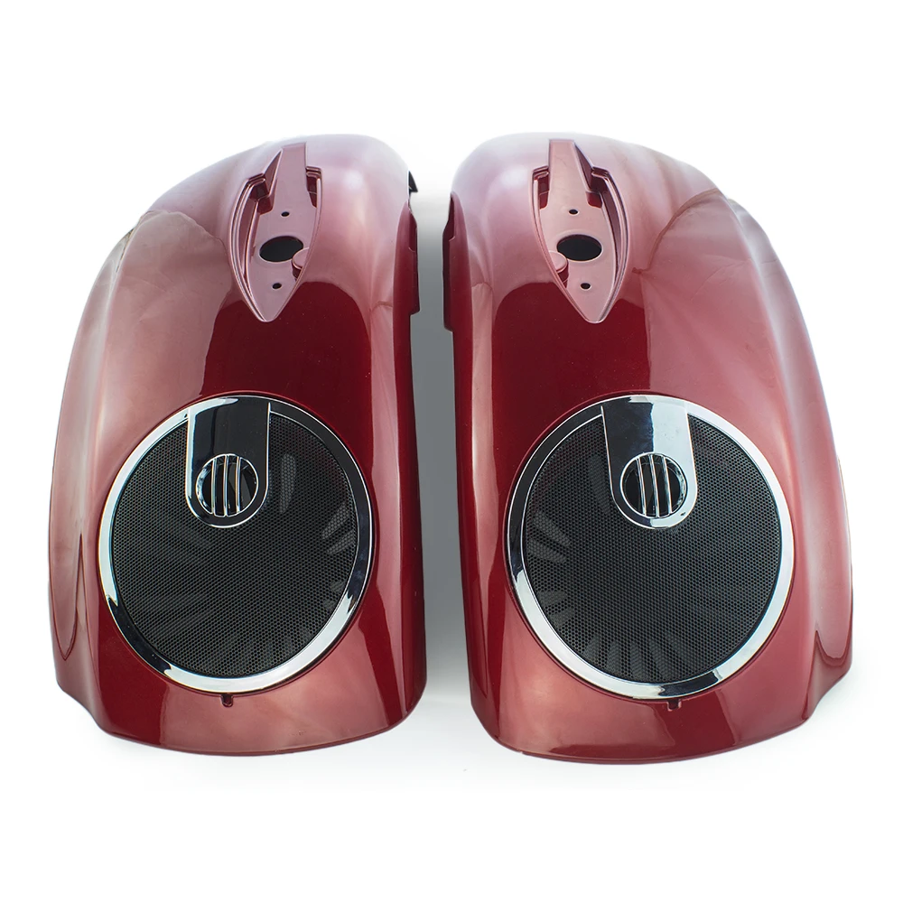 Motorcycle Hard Saddlebag Speaker Lids w/ Grill for Indian Chieftain Roadmaster 2014 2015 |