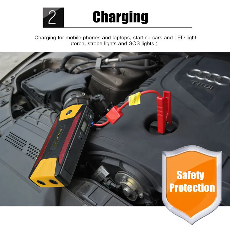 Многофункциональное пусковое устройство 89800mAh 4USB 600A аварийное автомобильное зарядное устройство для аккумулятора бустер банк пусковое устройство