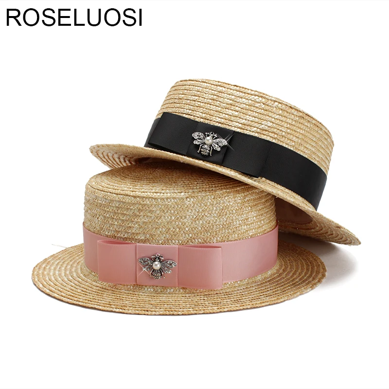 Летние шляпы ROSELUOSI для женщин женские головные уборы от солнца с плоским верхом