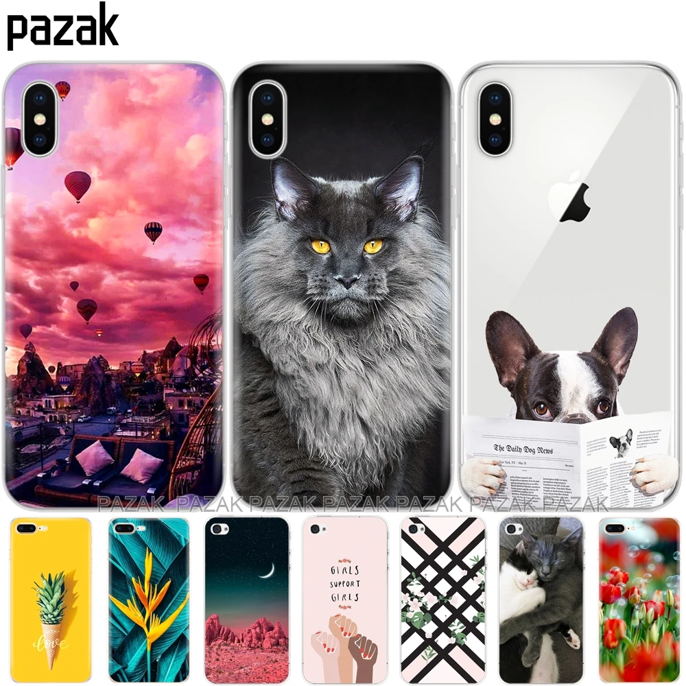 Силиконовый чехол для iPhone 5 5S SE 6 6S 7 8 Plus X 10 чехлы 5|Бамперы| |