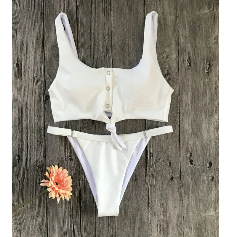 Сексуальные красные бикини с подкладкой женские костюмы maillots halter купальный